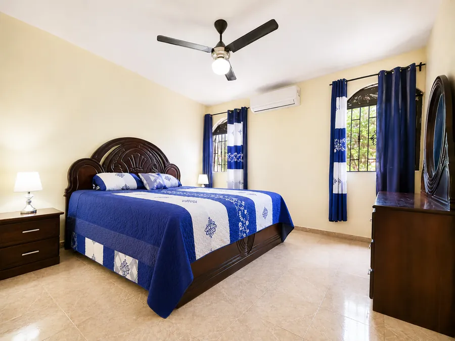 The main bedroom, the one with its own bathroom